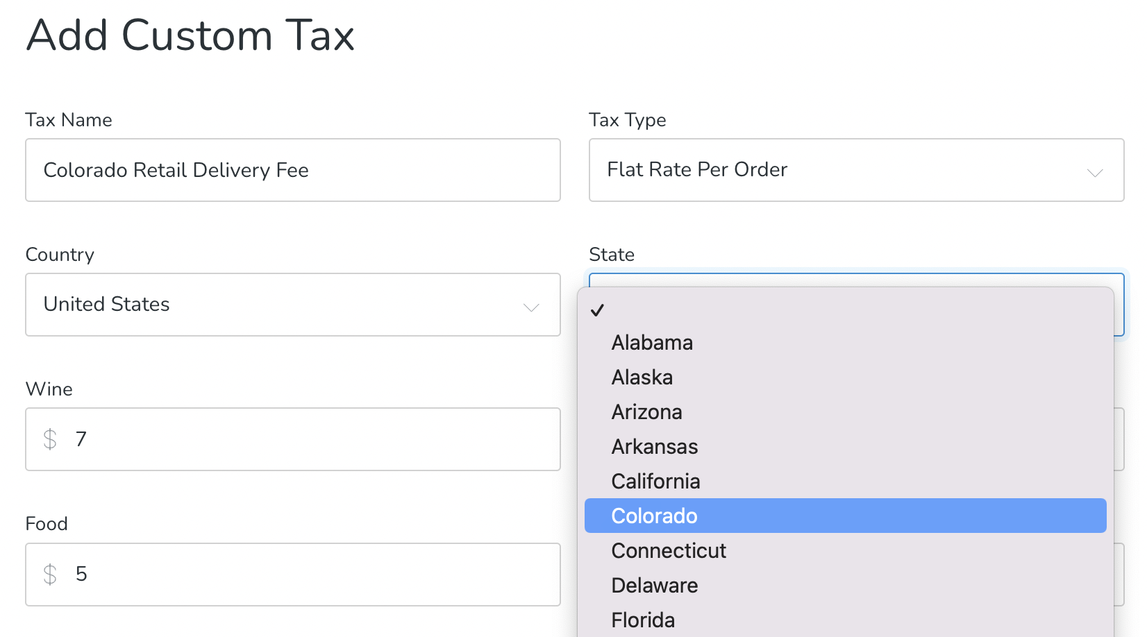 Setting Up Taxes/Tax Rates for the US